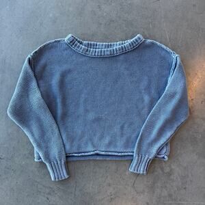 Vintage Y2k American Eagle Blue Knit Longsleeve Crewneck Sweater XS